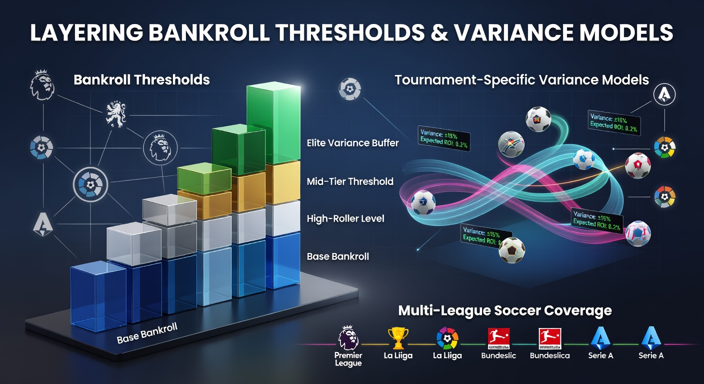 Illustration of bankroll layering strategies in multi-league soccer betting