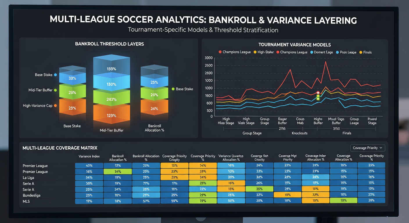Chart showing variance comparisons across soccer tournaments and leagues