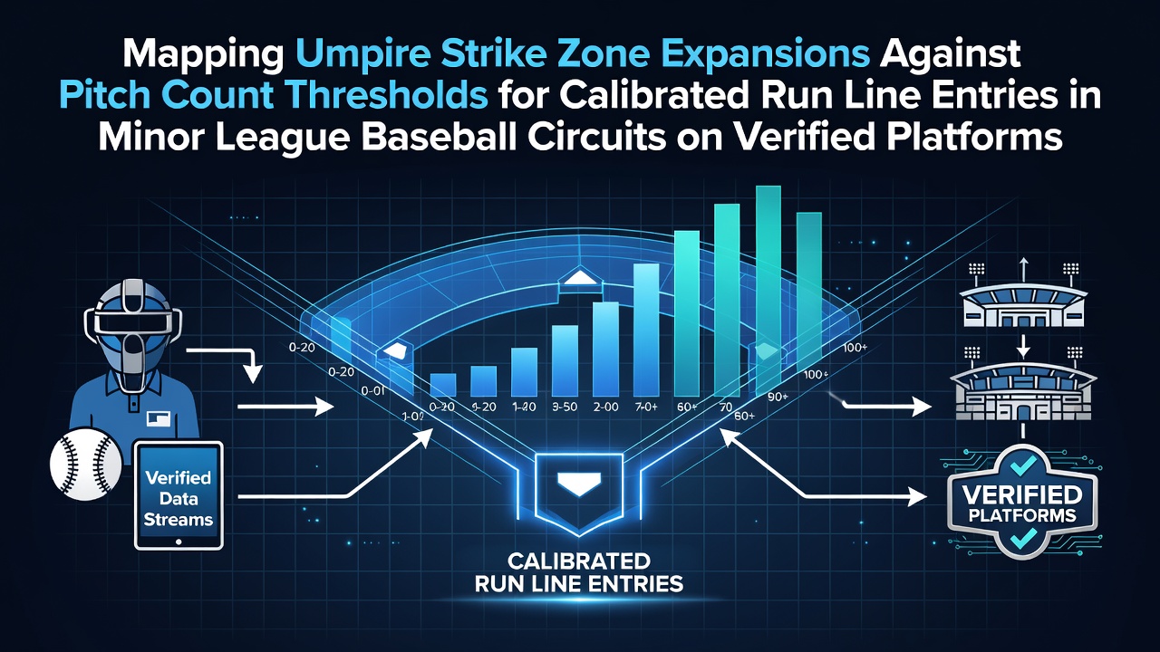 Umpire monitoring strike zone adjustments during a minor league baseball game with pitch count overlays