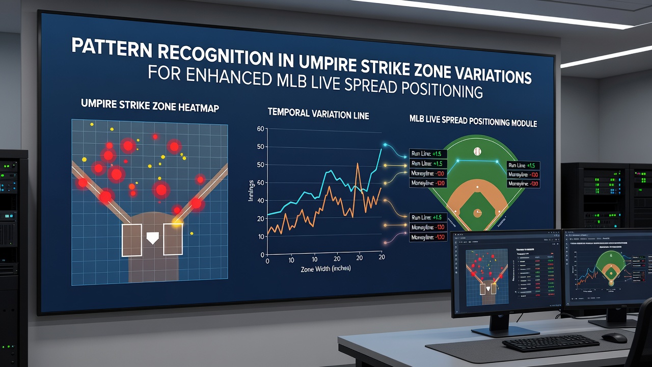 Live MLB game interface displaying real-time strike zone heat maps used for pattern analysis during betting windows