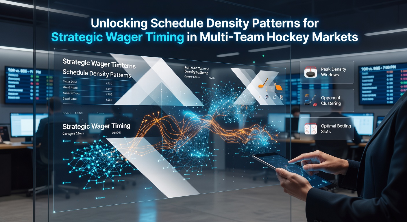 NHL schedule density chart showing back-to-back game clusters across Eastern and Western Conference teams in a typical season