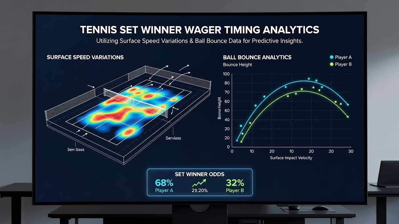 Detailed ball bounce trajectory chart overlaid on outdoor clay tennis court during set play analysis